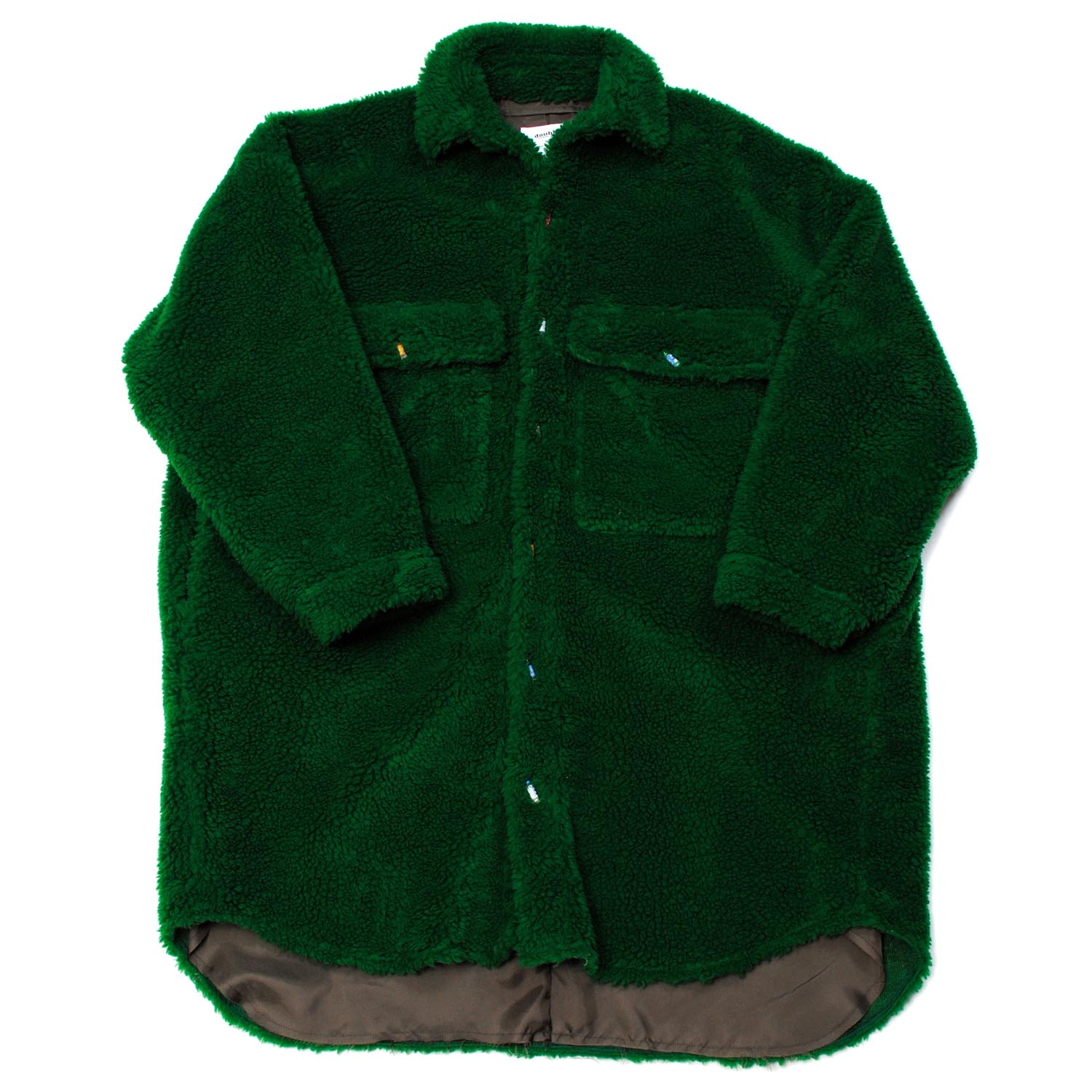 Green Recycle Fur Oversized Shirt