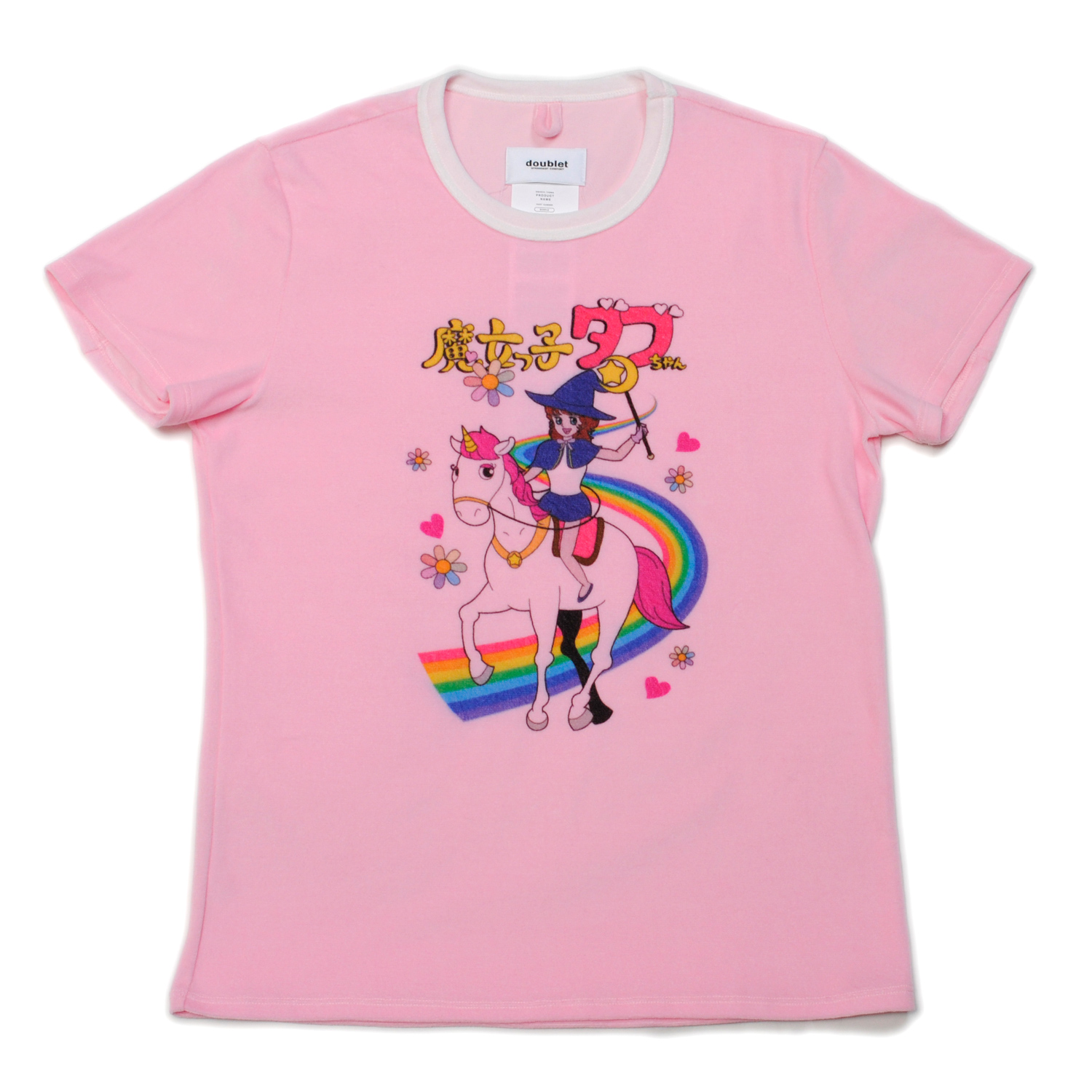Pink Anime Character Velour T-shirt